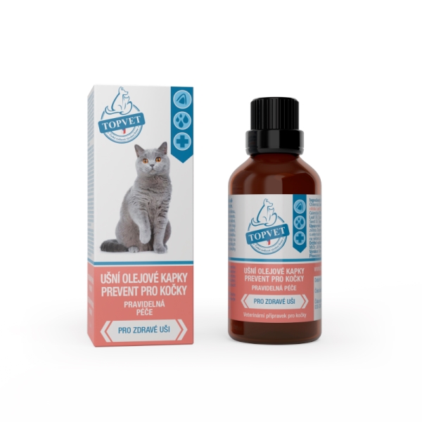Green idea Ušní olejové kapky prevent pro kočky 50 ml