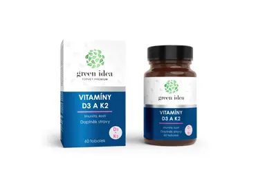 Green idea VITAMÍNY D3 a K2 - tobolky 60 ks