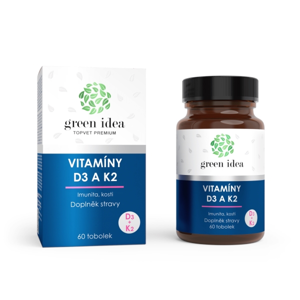 Green idea VITAMÍNY D3 a K2 - tobolky 60 ks