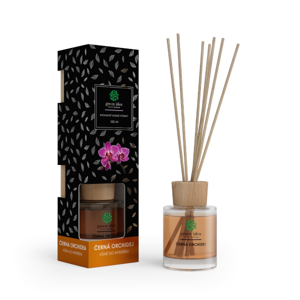 Green idea ​Ratanové vonné tyčinky - Černá orchidej 100 ml