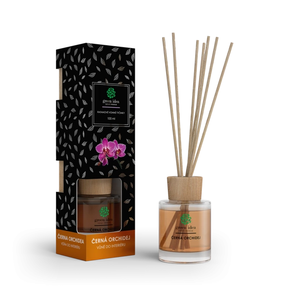 Green idea ​Ratanové vonné tyčinky - Černá orchidej 100 ml