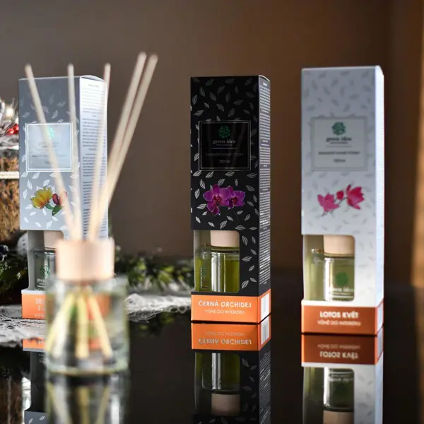 Green idea ​Ratanové vonné tyčinky - Černá orchidej 100 ml