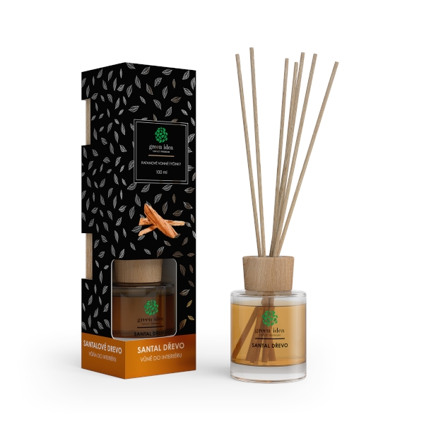 Green idea ​Ratanové vonné tyčinky - Santal dřevo 100 ml