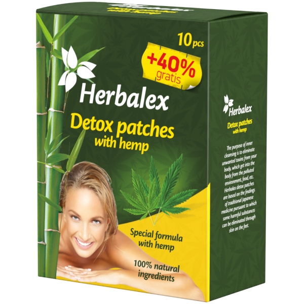 Herbamedicus GmbH Herbalex – Detoxikační náplasti s konopím 14 ks