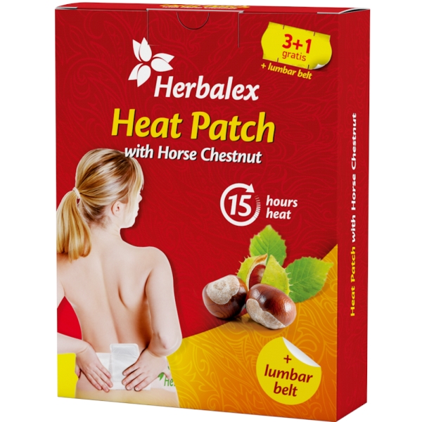 Herbamedicus GmbH Herbalex – Hřejivá náplast s kaštanem 4 ks