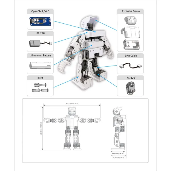 Humanoidní programovatelný robot ROBOTIS MINI