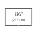 LCD s úhlopříčkou 86