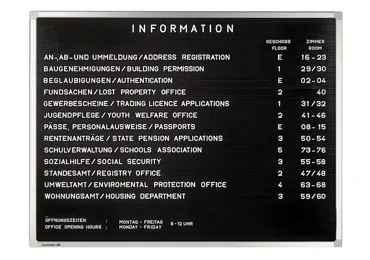 Informační písmenková tabule 40x30 cm, PREMIUM