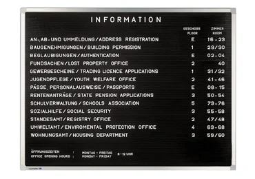 Informační písmenková tabule 60x40 cm, PREMIUM