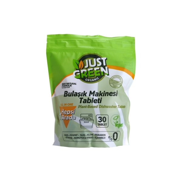 Just Green Organic, Organické tablety do myčky nádobí 30 ks