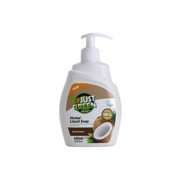 Just Green Organic, Organické Tekuté mýdlo Kokos 400 ml