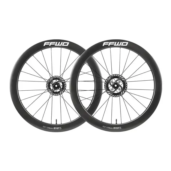 Karbonová kola RYOT55 V2 (55 mm), FFWD N/GAGE 2:1, White, plášť,Campagnolo 9-12sp