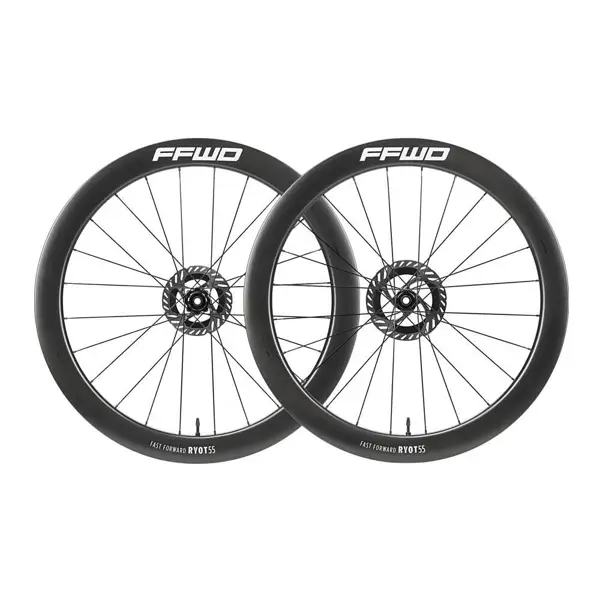 Karbonová kola RYOT55 V2 (55 mm), FFWD N/GAGE 2:1, White, plášť,Shimano 11/12sp