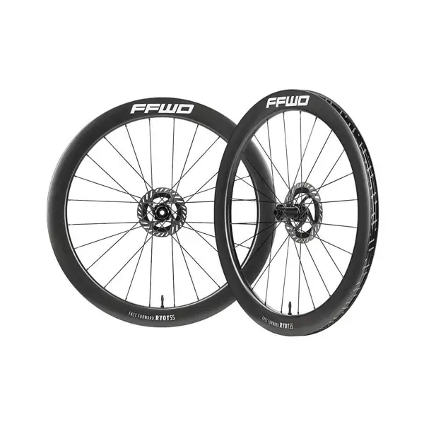 Karbonová kola RYOT55 V2 (55 mm), FFWD N/GAGE 2:1, White, plášť,Shimano 11/12sp