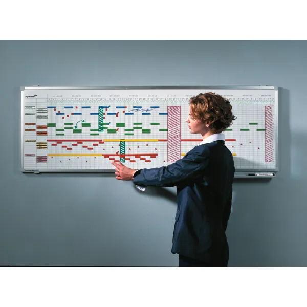 Keramická roční plánovací tabule (30 polí) 50x150 cm, PROFESSIONAL, magnetická, bílá