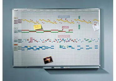 Keramická roční plánovací tabule (50 polí) 75x150 cm, PROFESSIONAL, magnetická, bílá