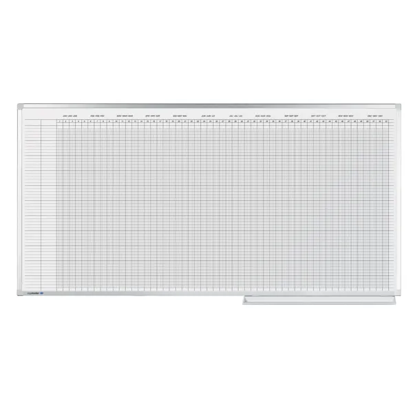 Keramická roční plánovací tabule (75 polí) 100x150 cm, PROFESSIONAL, magnetická, bílá
