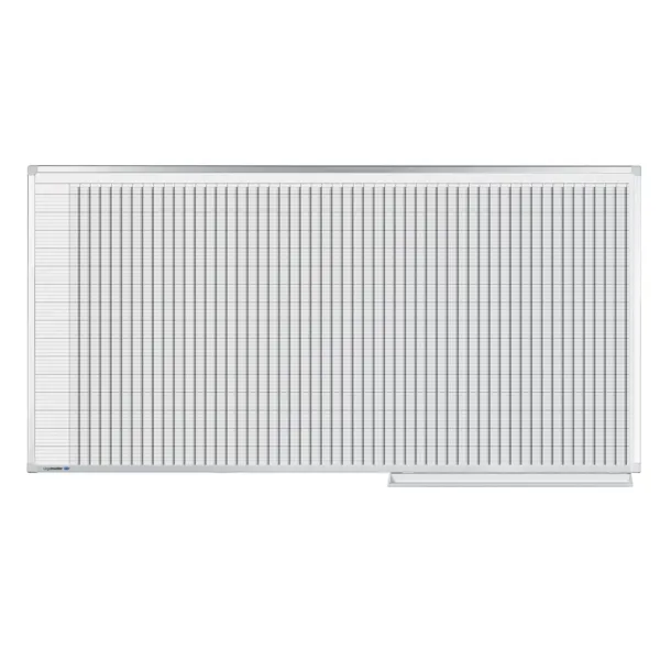 Keramická roční plánovací tabule (75 polí) 100x200 cm, PROFESSIONAL, magnetická, bílá