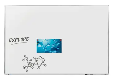 Keramická tabule 100x150 cm, PREMIUM+, magnetická, bílá