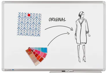 Keramická tabule 100x150 cm, UNIVERSAL+, magnetická, bílá