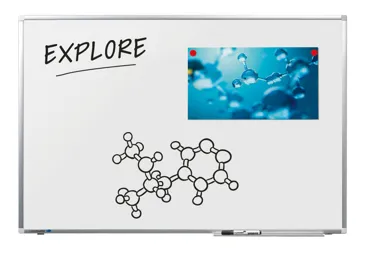 Keramická tabule 60x90 cm, PREMIUM+, magnetická, bílá