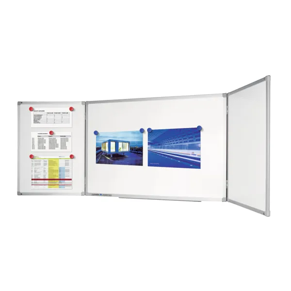 Keramická třídílná tabule TRIPTYCH 90x120/240 cm, ECONOMY+, magnetická, bílá