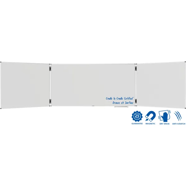 Keramická třídílná tabule UNITE PLUS 100x200 cm