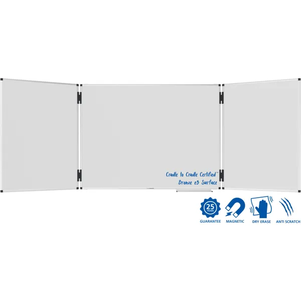 Keramická třídílná tabule UNITE PLUS 90x120 cm
