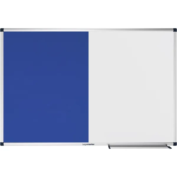 Kombinovaná tabule a plstěná textilní nástěnka UNITE 60x90 cm, modrá