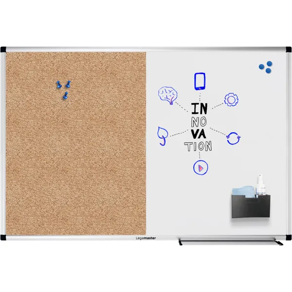 Lakovaná/korková tabule kombinovaná UNITE 60x90 cm