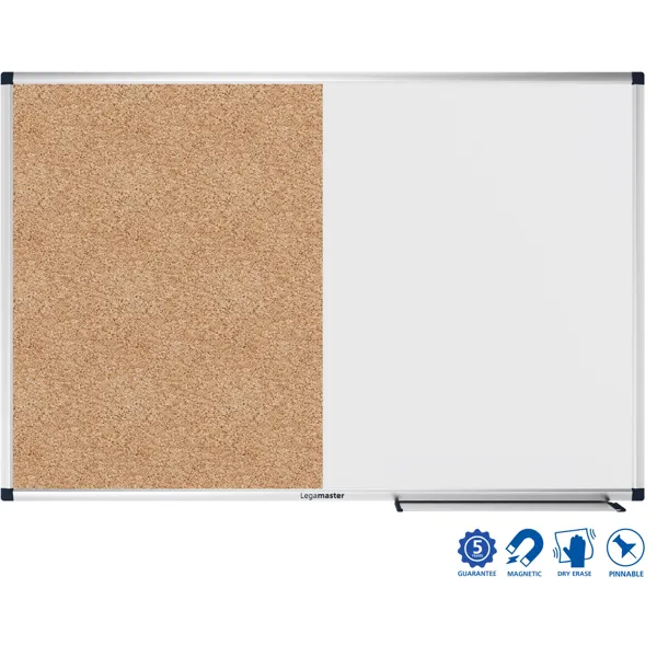 Lakovaná/korková tabule kombinovaná UNITE 60x90 cm