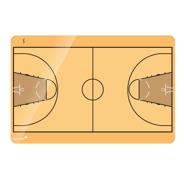 Lakovaná magnetická tabule ACCENTS s potiskem basketbalové hřiště 30x40 cm
