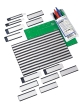 Lakovaná roční plánovací tabule - (33 polí) 2 pol. 90x120 cm, PREMIUM, magnetická, bílá