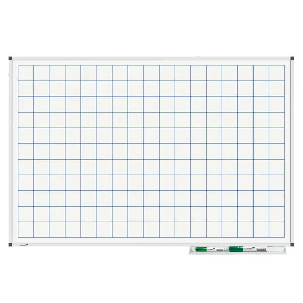 Lakovaná tabule 60x90 cm s rastrem 50mm, PREMIUM, magnetická, bílá