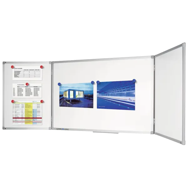 Lakovaná třídílná tabule TRIPTYCH90x120/240 cm, ECONOMY, magnetická, bílá