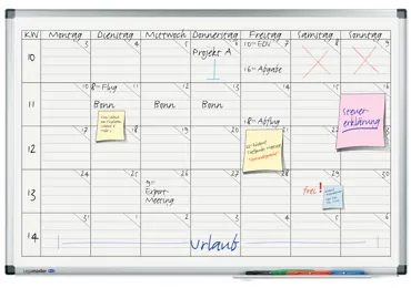 Lakovaná univerzální plánovací tabule 60x90 cm, PREMIUM, magnetická, bílá