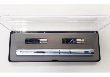 Laserové ukazovátko LX3, stříbrné se zeleným laserem