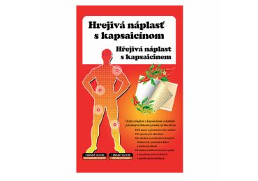 Liečive rastliny Hřejivá náplast s kapsaicinem 12x18 cm 1 ks