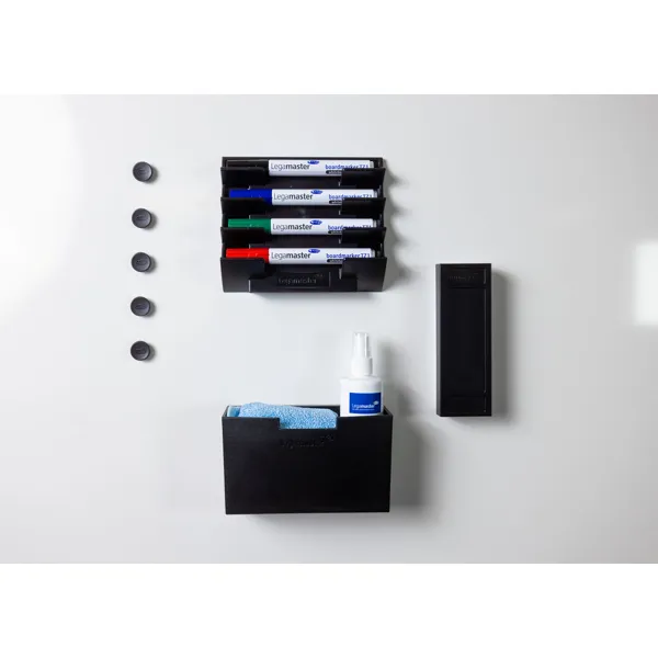 Magnetický držák na 4 popisovače, černý
