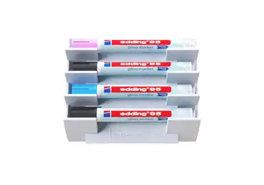 Magnetický držák na popisovače pro skleněné tabule, Warm Grey