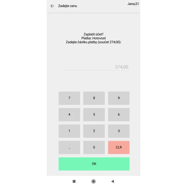 Mobilní číšník Conto Order se Sunmi V2s a pouzdrem