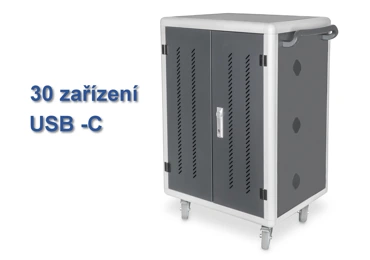 Mobilní nabíjecí skříň pro 30 notebooků s USB-C