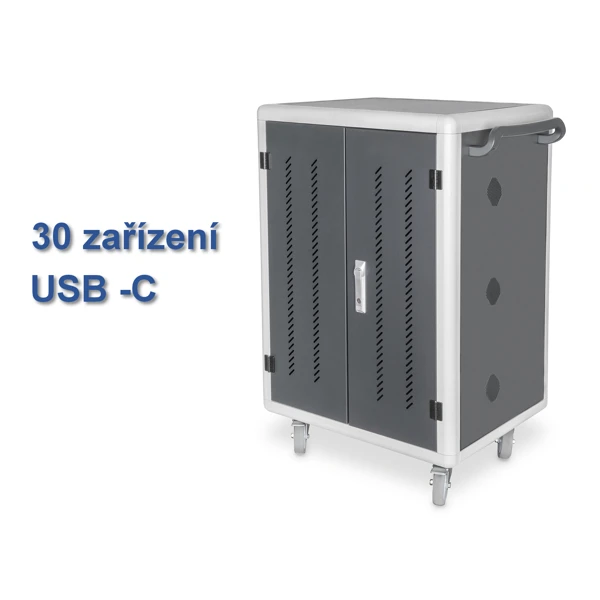 Mobilní nabíjecí skříň pro 30 notebooků s USB-C