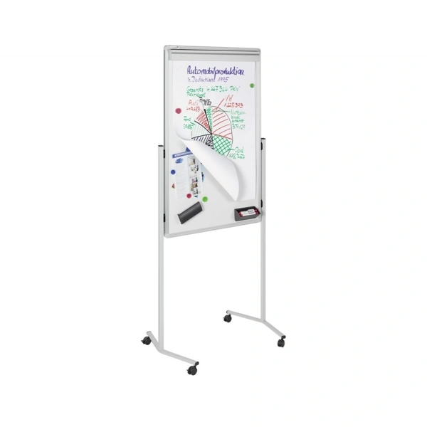 Mobilní tabule / nástěnka / flipchart - 3 v 1, 120x75 cm, MULTIBOARD, modrý
