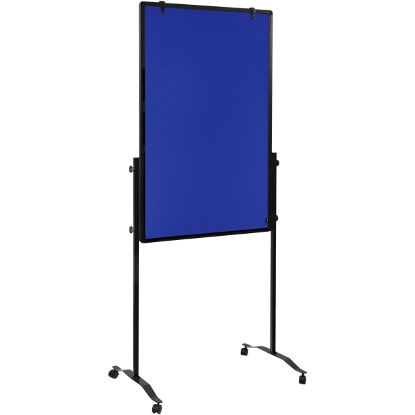 Mobilní tabule / nástěnka / flipchart - 3 v 1, 120x75 cm, MULTIBOARD, modrý
