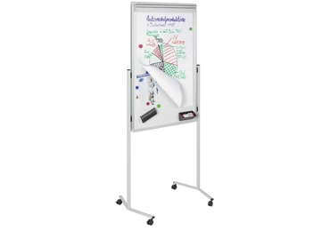 Mobilní tabule / nástěnka / flipchart - 3 v 1, 120x75 cm, MULTIBOARD, šedý