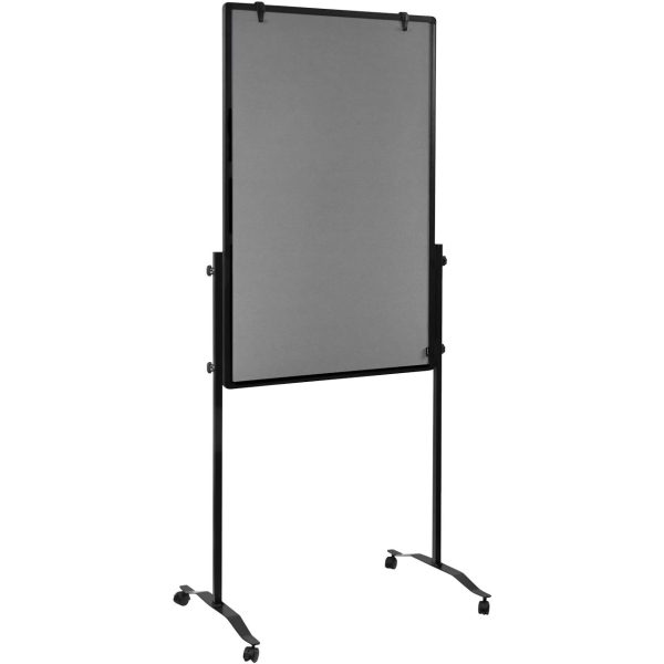 Mobilní tabule / nástěnka / flipchart - 3 v 1, 120x75 cm, MULTIBOARD, šedý