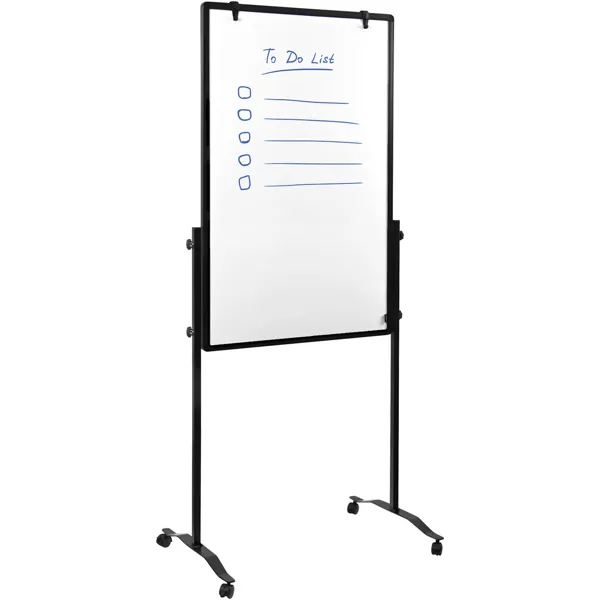 Mobilní tabule / nástěnka / flipchart - 3 v 1, 120x75 cm, MULTIBOARD, šedý