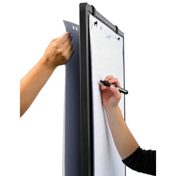 Mobilní tabule / nástěnka / flipchart - 3 v 1, 120x75 cm, MULTIBOARD, šedý