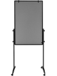 Mobilní tabule / nástěnka / flipchart - 3 v 1, 120x75 cm, MULTIBOARD, šedý